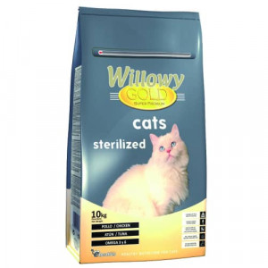 WILLOWY GOLD CAT STERILISED sausā barība kaķiem Vista, tuncis 10kg